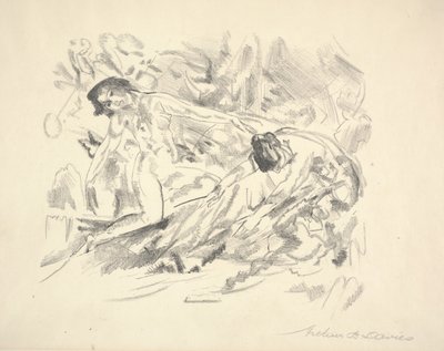Deux figures féminines dans un paysage - Arthur Bowen Davies