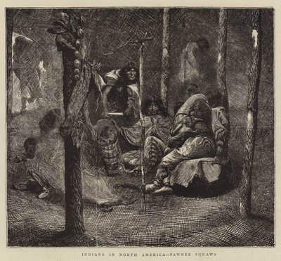 Indiens en Amérique du Nord, femmes Pawnee - Arthur Boyd Houghton