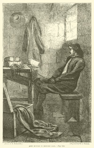 John Bunyan dans la prison de Bedford - Arthur Boyd Houghton