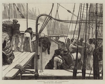 Déchargement de coton à Liverpool - Arthur Boyd Houghton