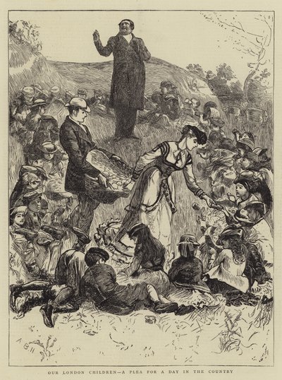 Nos enfants de Londres, un plaidoyer pour une journée à la campagne - Arthur Boyd Houghton