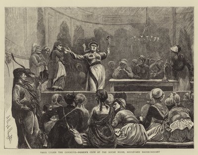 Paris sous la Commune, Club des femmes à la Boule Noire, Boulevard Rochechouart - Arthur Boyd Houghton