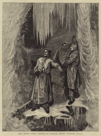 Le Grand-Duc Alexis de Russie sous les chutes du Niagara - Arthur Boyd Houghton