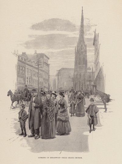Regard vers Broadway, près de Grace Church - Arthur Burdett Frost