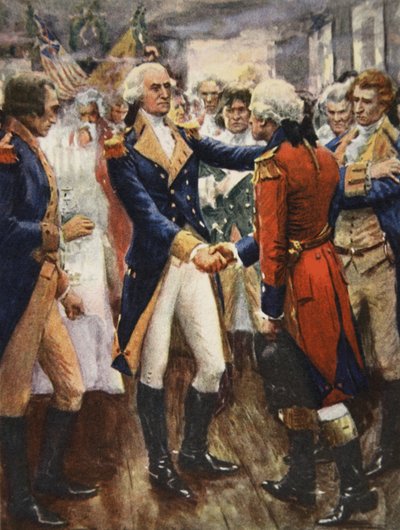 Washington prenant congé de ses officiers, illustration de 