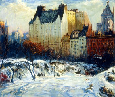 Vue de la place depuis Central Park - Arthur Clifton Goodwin