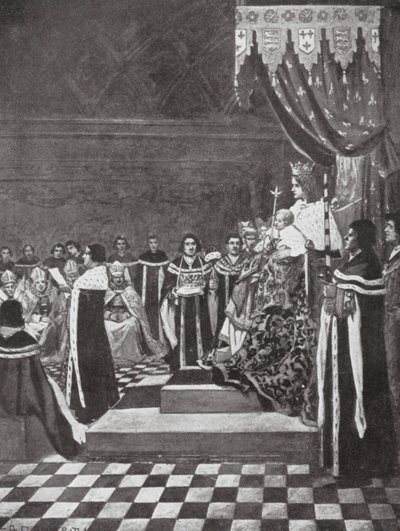 Henri VI ouvrant le Parlement avec sa mère - Arthur David (after) McCormick