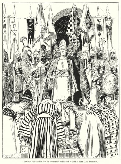 A fait investir Noureddin de la robe et des insignes de vizir - Arthur David McCormick