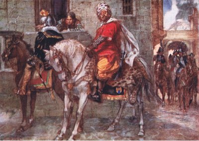 Don John est arrivé à Luxembourg, et enlevant son déguisement, se révéla, illustration de Romance of History: The Netherlands, années 1920 - Arthur David McCormick