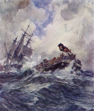 Lieutenant Nelson abordant un prix dans une tempête - Arthur David McCormick