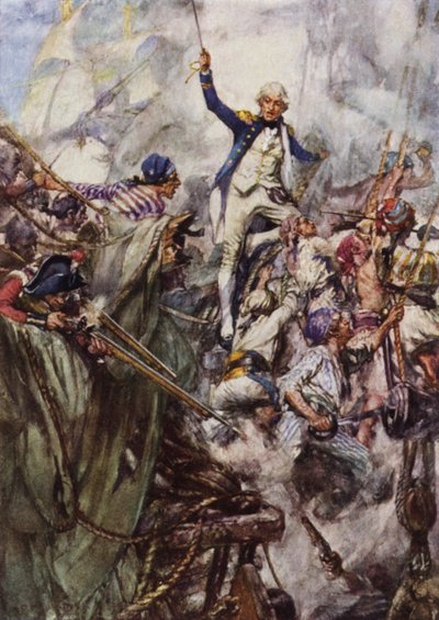 Nelson abordant le San Josef à la bataille du cap Saint-Vincent - Arthur David McCormick