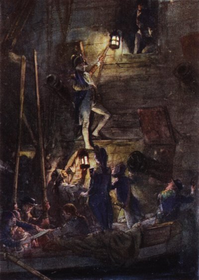 Nelson montant à bord du Theseus pour se faire amputer le bras - Arthur David McCormick