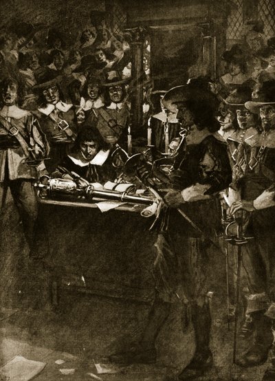 Strafford remettant son épée à la Chambre des communes, illustration de 