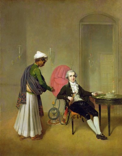 Un gentleman, possiblement William Hickey, et son serviteur indien, c.1785 - Arthur Devis