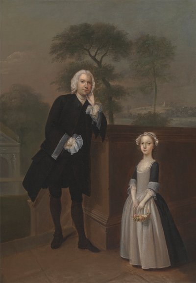 Un homme inconnu avec sa fille - Arthur Devis