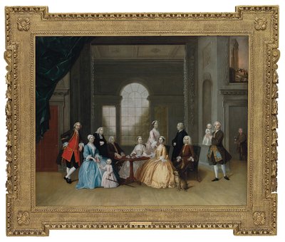 Portrait de groupe de John Offley Crewe et sa famille - Arthur Devis