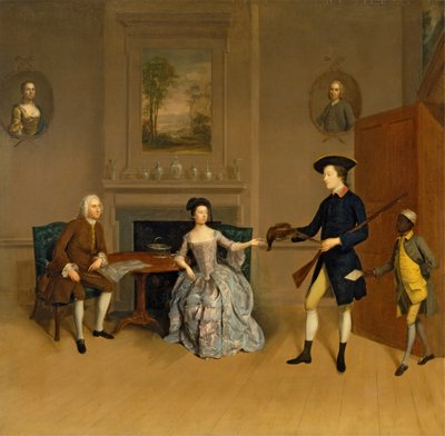 John Orde, sa femme Anne, son fils aîné William, et un serviteur - Arthur Devis