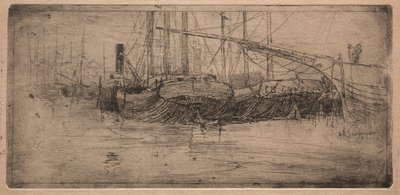 Quai le long de la rivière Cuyahoga, 1887 - Arthur E. Schneider.