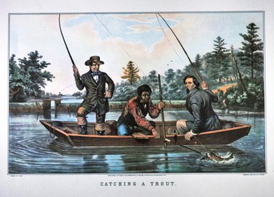 Attraper une truite, publié par N. Currier - Arthur Fitzwilliam (after) Tait