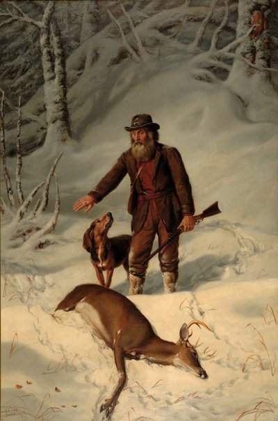 Capitaine Parker, chassant encore dans la neige - Arthur Fitzwilliam Tait