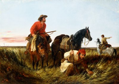Trappeurs suivant la piste : en faute, 1851 - Arthur Fitzwilliam Tait
