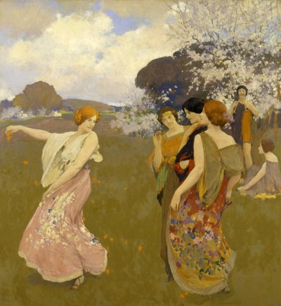 Danse de printemps, vers 1917 - Arthur Frank Mathews