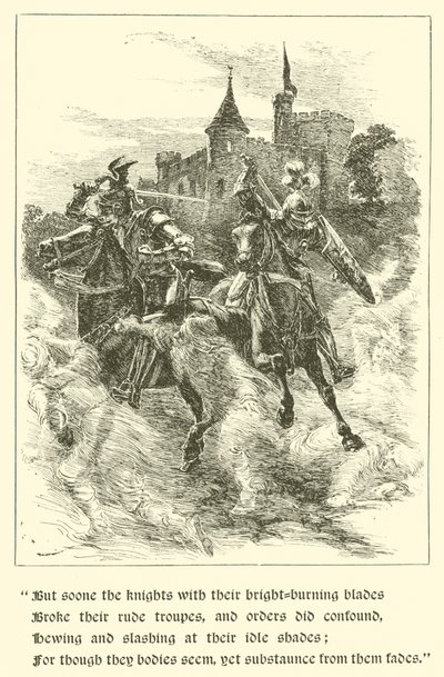 Sir Guyon, La Maison de la Tempérance (gravure) - Arthur George Walker