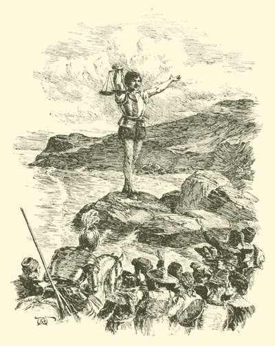 Les aventures de Sir Artegall, le géant avec les balances (gravure) - Arthur George Walker