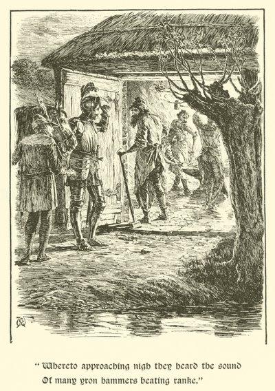 La Légende de Britomart, La Maison des Soins (gravure) - Arthur George Walker