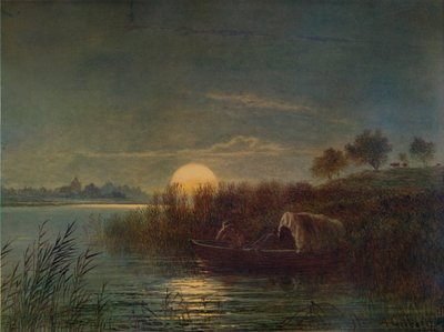 Scène de rivière au clair de lune, avec bateau, 1879, 1935 - Arthur Gilbert