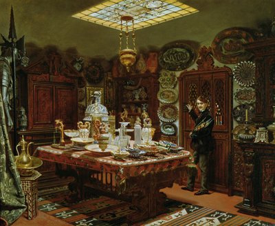 Intérieur de la salle de collection de Monsieur Sauvageot, 1856 - Arthur Henri Roberts