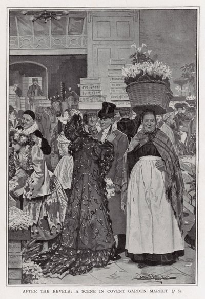 Après les réjouissances - une scène au marché de Covent Garden - Arthur Herbert Buckland