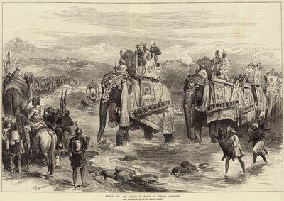 Arrivée du prince de Galles à Jummoo, Cachemire - Arthur Hopkins
