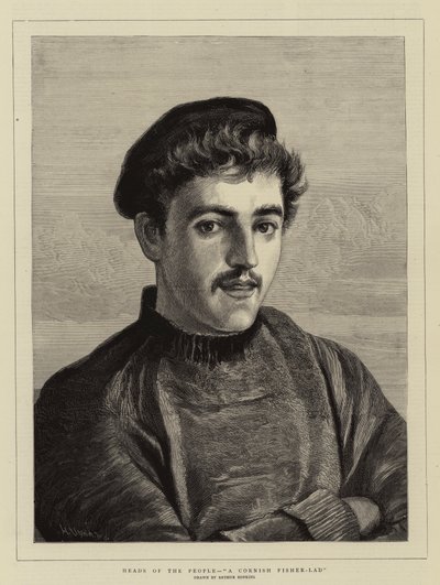 Têtes du peuple, un jeune pêcheur cornique - Arthur Hopkins
