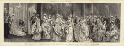 Salon de dessin de Sa Majesté au palais de Buckingham, en attente de présentation - Arthur Hopkins