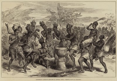 Esquisses du lieutenant Cameron en Afrique centrale, danse de mariage à Kibaiyeli - Arthur Hopkins