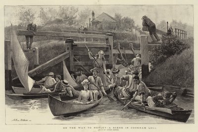 En route pour Henley, une scène à Cookham Lock - Arthur Hopkins