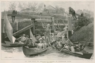 En route pour Henley - une scène à Cookham Lock - Arthur Hopkins