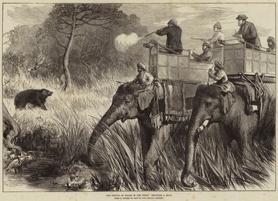 Le Prince de Galles dans le Terai, chassant un Ours - Arthur Hopkins