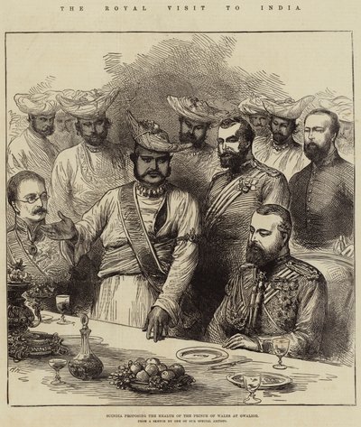 La visite royale en Inde, Scindia propose la santé du prince de Galles à Gwalior - Arthur Hopkins