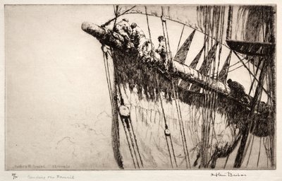 Plier la Voile de Foc - Arthur John Trevor Briscoe