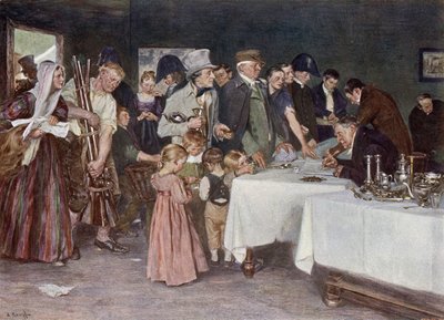 Le peuple de Prusse faisant don de ses biens pour financer une nouvelle guerre contre Napoléon - Arthur Kampf