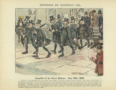 Acquittement des sept évêques. 29 juin 1688 (lithographie couleur) - Arthur Moreland