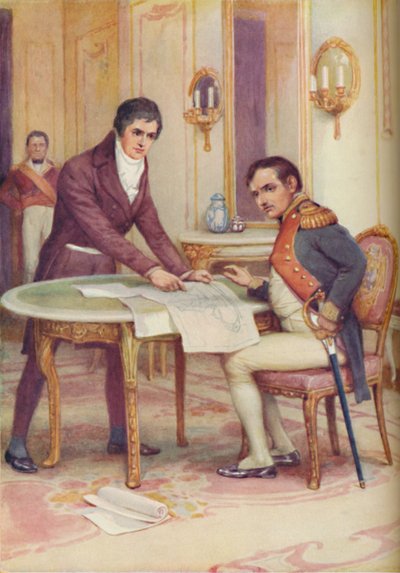 Fulton explique son sous-marin à Napoléon, vers 1925 - Arthur Percy Dixon