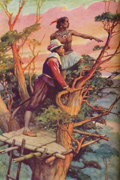 Sir Francis Drake - Le premier Anglais à voir le Pacifique, vers 1925 - Arthur Percy Dixon