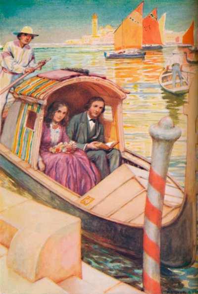 Les Brownings dans la ville des gondoles, vers 1925 - Arthur Percy Dixon