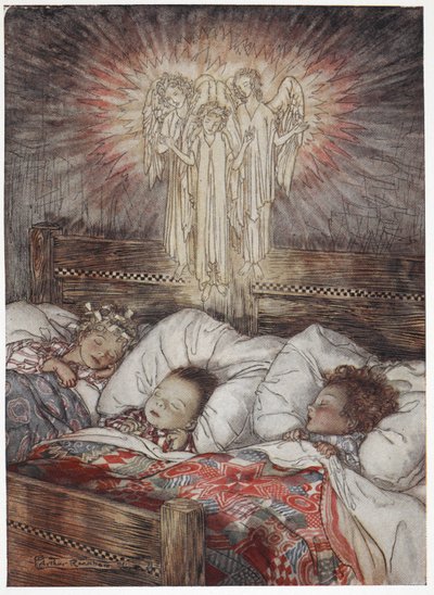 Enfants endormis et rêvant - Arthur Rackham