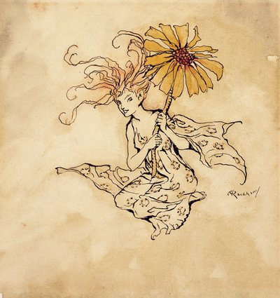 Fée Marguerite, illustration de Peter Pan dans les jardins de Kensington, par J.M. Barrie, publié en 1912 - Arthur Rackham
