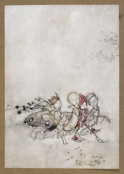 Entrez Peaceblossom, Cobweb, Moth et Mustardseed. Une scène de 