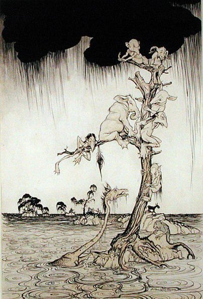 Inondation - Arthur Rackham